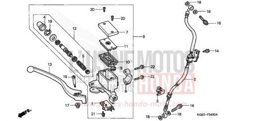 FR. BRAKE MASTER CYLINDER VT125CY de 2000
